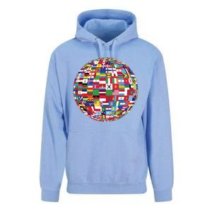 Globe Of Flags World Map Atlas Funny Gift Funny Gift Unisex Surf Hoodie