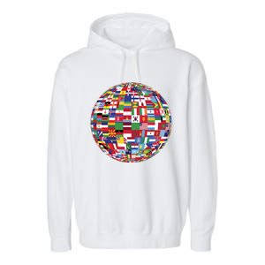 Globe Of Flags World Map Atlas Funny Gift Funny Gift Garment-Dyed Fleece Hoodie