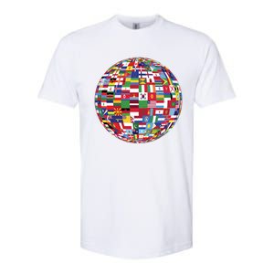 Globe Of Flags World Map Atlas Funny Gift Funny Gift Softstyle CVC T-Shirt