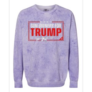 Gun Owners For Trump 2024 American Flag Colorblast Crewneck Sweatshirt