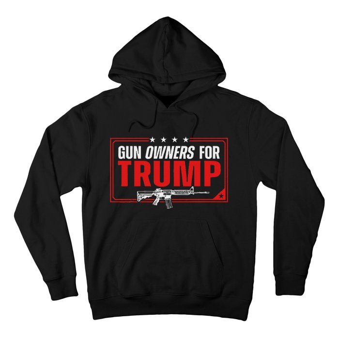 Gun Owners For Trump 2024 American Flag Hoodie