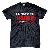 Gun Owners For Trump 2024 American Flag Tie-Dye T-Shirt