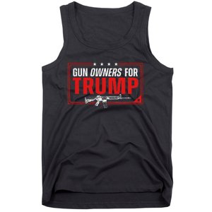 Gun Owners For Trump 2024 American Flag Tank Top