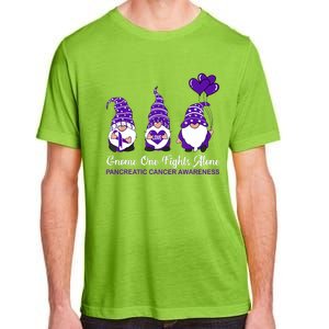 Gnome One Fights Alone Pancreatic Cancer Awareness Ribbon Adult ChromaSoft Performance T-Shirt