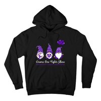 Gnome One Fights Alone Pancreatic Cancer Awareness Ribbon Hoodie