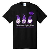 Gnome One Fights Alone Pancreatic Cancer Awareness Ribbon Tall T-Shirt