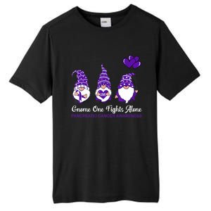 Gnome One Fights Alone Pancreatic Cancer Awareness Ribbon Tall Fusion ChromaSoft Performance T-Shirt