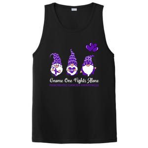 Gnome One Fights Alone Pancreatic Cancer Awareness Ribbon PosiCharge Competitor Tank