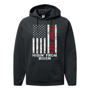 Gun Owners For Trump 2024 American Flag Performance Fleece Hoodie