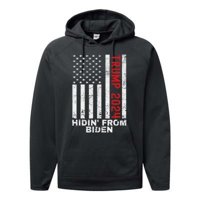 Gun Owners For Trump 2024 American Flag Performance Fleece Hoodie