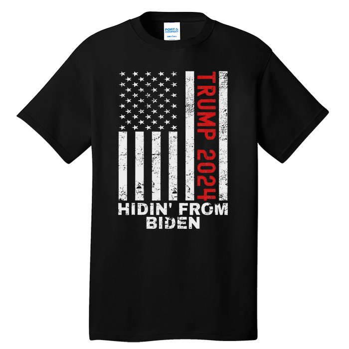 Gun Owners For Trump 2024 American Flag Tall T-Shirt