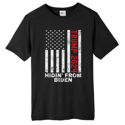 Gun Owners For Trump 2024 American Flag Tall Fusion ChromaSoft Performance T-Shirt