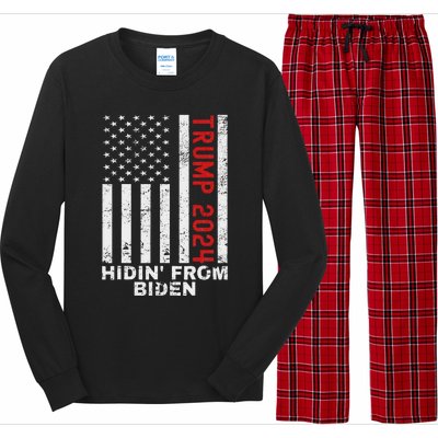 Gun Owners For Trump 2024 American Flag Long Sleeve Pajama Set