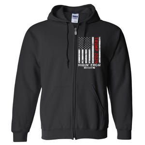 Gun Owners For Trump 2024 American Flag Full Zip Hoodie