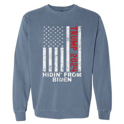 Gun Owners For Trump 2024 American Flag Garment-Dyed Sweatshirt