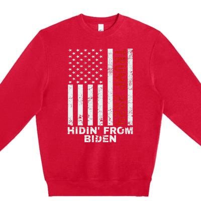 Gun Owners For Trump 2024 American Flag Premium Crewneck Sweatshirt