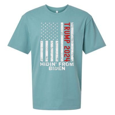 Gun Owners For Trump 2024 American Flag Sueded Cloud Jersey T-Shirt