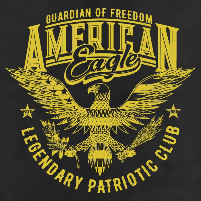 Guardian Of Freedom American Eagle Legendary Patriotic Club 7 Panel Mesh Trucker Snapback Hat