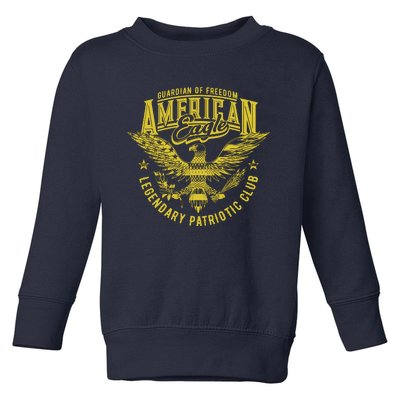 Guardian Of Freedom American Eagle Legendary Patriotic Club Toddler Sweatshirt