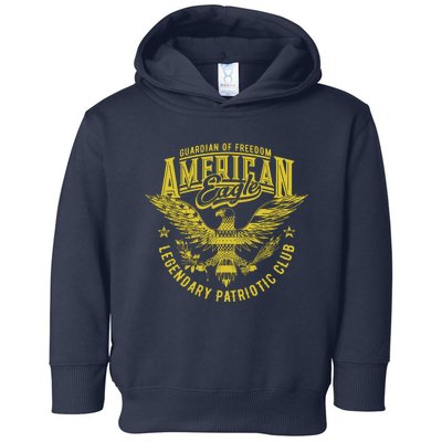 Guardian Of Freedom American Eagle Legendary Patriotic Club Toddler Hoodie