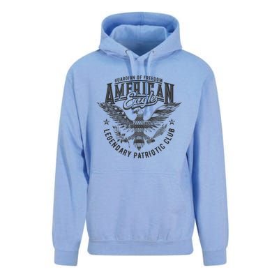 Guardian Of Freedom American Eagle Legendary Patriotic Club Unisex Surf Hoodie