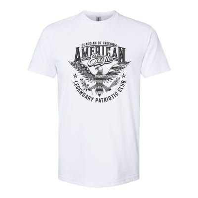 Guardian Of Freedom American Eagle Legendary Patriotic Club Softstyle CVC T-Shirt