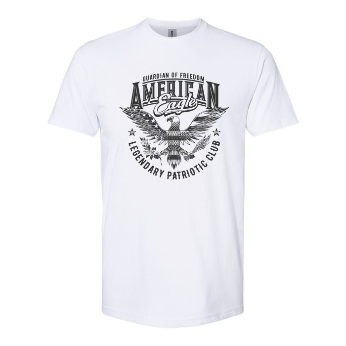 Guardian Of Freedom American Eagle Legendary Patriotic Club Softstyle CVC T-Shirt