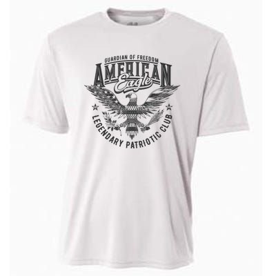 Guardian Of Freedom American Eagle Legendary Patriotic Club Cooling Performance Crew T-Shirt