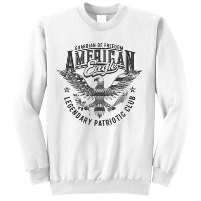Guardian Of Freedom American Eagle Legendary Patriotic Club Sweatshirt