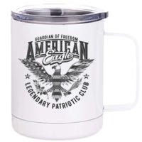 Guardian Of Freedom American Eagle Legendary Patriotic Club 12 oz Stainless Steel Tumbler Cup