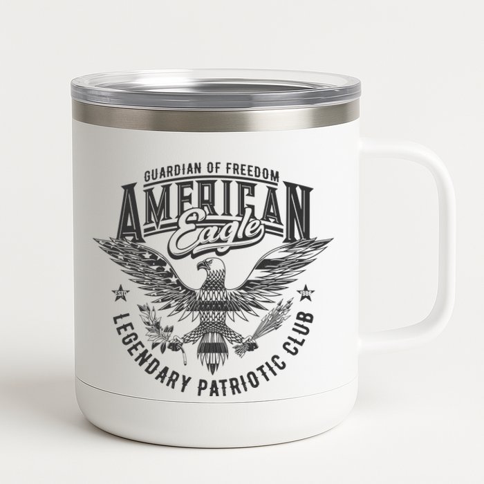 Guardian Of Freedom American Eagle Legendary Patriotic Club 12 oz Stainless Steel Tumbler Cup