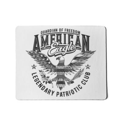 Guardian Of Freedom American Eagle Legendary Patriotic Club Mousepad