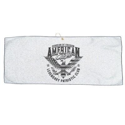 Guardian Of Freedom American Eagle Legendary Patriotic Club Large Microfiber Waffle Golf Towel