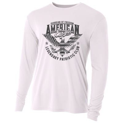 Guardian Of Freedom American Eagle Legendary Patriotic Club Cooling Performance Long Sleeve Crew