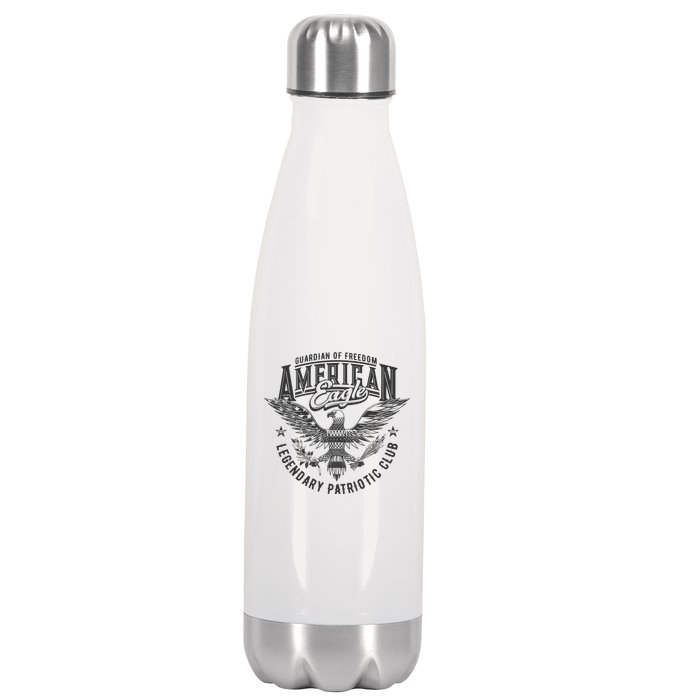 Guardian Of Freedom American Eagle Legendary Patriotic Club Stainless Steel Insulated Water Bottle