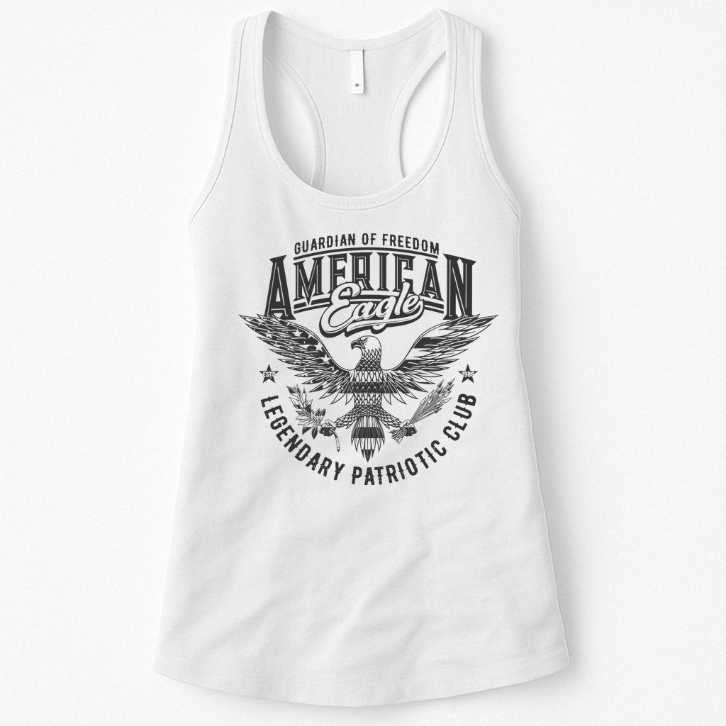 Guardian Of Freedom American Eagle Legendary Patriotic Club Womens Tank Top