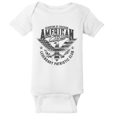 Guardian Of Freedom American Eagle Legendary Patriotic Club Baby Bodysuit