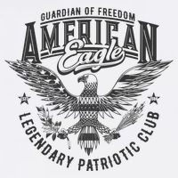 Guardian Of Freedom American Eagle Legendary Patriotic Club Baby Bodysuit