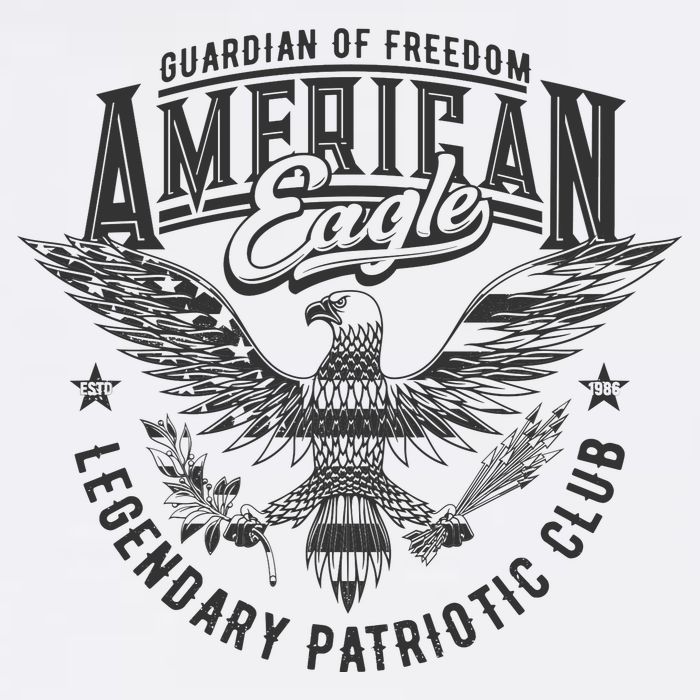 Guardian Of Freedom American Eagle Legendary Patriotic Club Baby Bodysuit