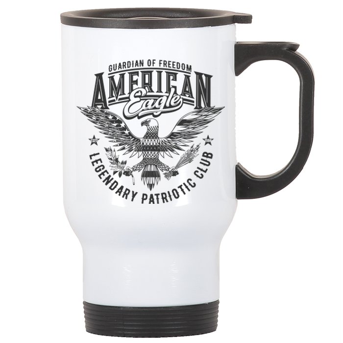 Guardian Of Freedom American Eagle Legendary Patriotic Club Stainless Steel Travel Mug