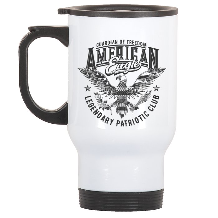 Guardian Of Freedom American Eagle Legendary Patriotic Club Stainless Steel Travel Mug