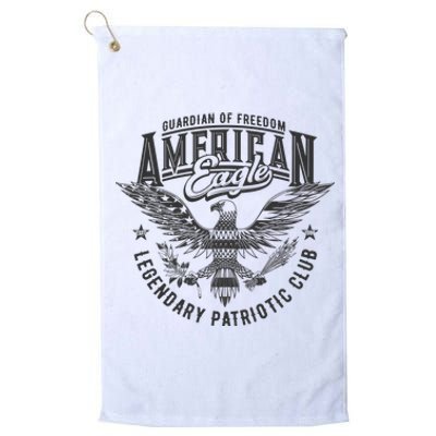 Guardian Of Freedom American Eagle Legendary Patriotic Club Platinum Collection Golf Towel