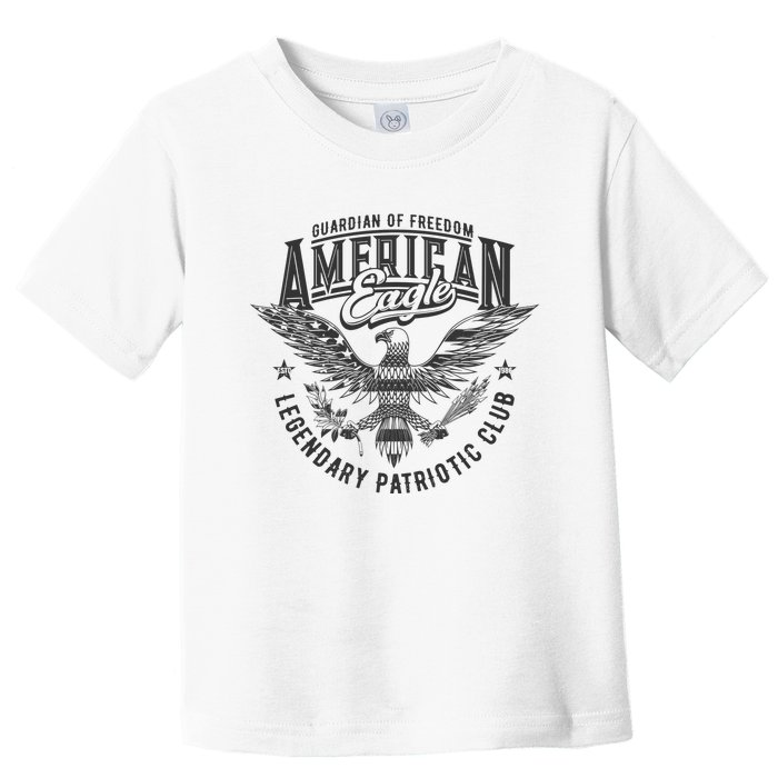 Guardian Of Freedom American Eagle Legendary Patriotic Club Toddler T-Shirt