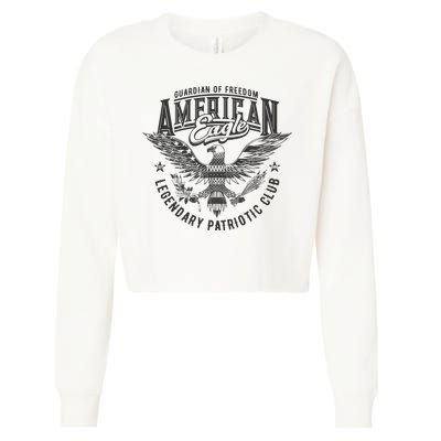 Guardian Of Freedom American Eagle Legendary Patriotic Club Cropped Pullover Crew