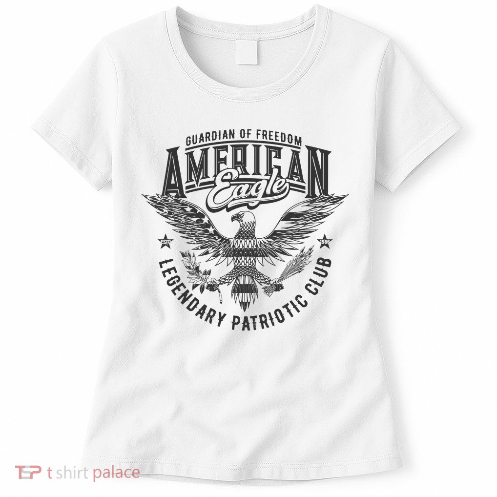 Guardian Of Freedom American Eagle Legendary Patriotic Club Womens T-Shirt