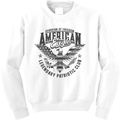 Guardian Of Freedom American Eagle Legendary Patriotic Club Kids Sweatshirt