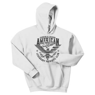 Guardian Of Freedom American Eagle Legendary Patriotic Club Kids Hoodie