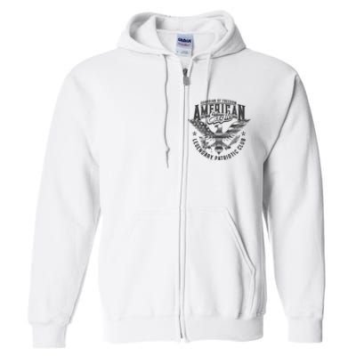 Guardian Of Freedom American Eagle Legendary Patriotic Club Full Zip Hoodie