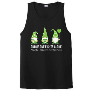 Gnome One Fights Alone Mental Health Awareness Green Ribbon PosiCharge Competitor Tank