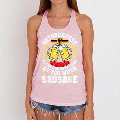 German Oktoberfest Funny Octoberfest Party Women Germany Women's Knotted Racerback Tank